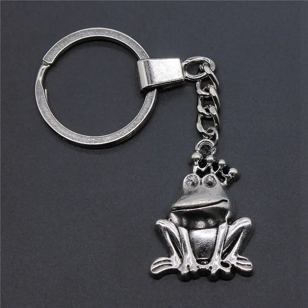 1pcs Frog Prince Frog Keychain Accessories Ornaments Jewelry And Accessories Vintage Ring Size 30mm