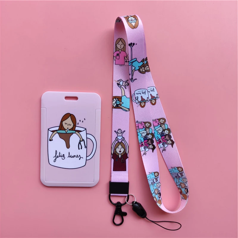 Krankenschwester Arzt Lanyard Ausweishalter Lanyard Mädchen Ausweishalter Umhängebänder Frauen Ausweishalter Schlüsselanhänger Zubehör – Detail 19