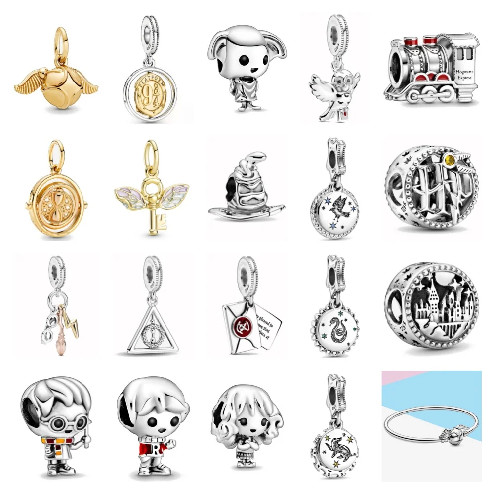 2024 New 925 Silver Plated Cute Charms Diy Bead Fit Original European Bracelet Necklace Jewelry for gift