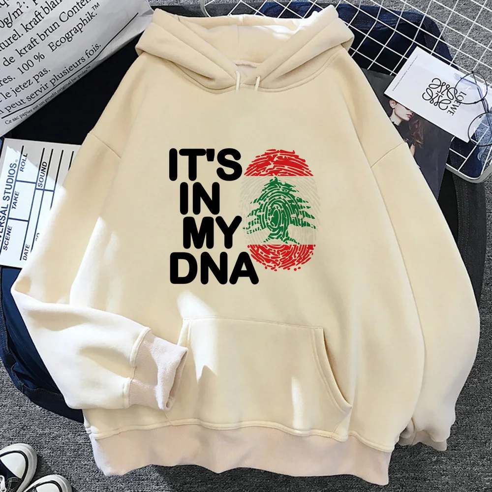 Lebanon hoodie Japanese modern style pattern casual wear youthful trendy girl pullover sweatshirts soft fabric comfortable