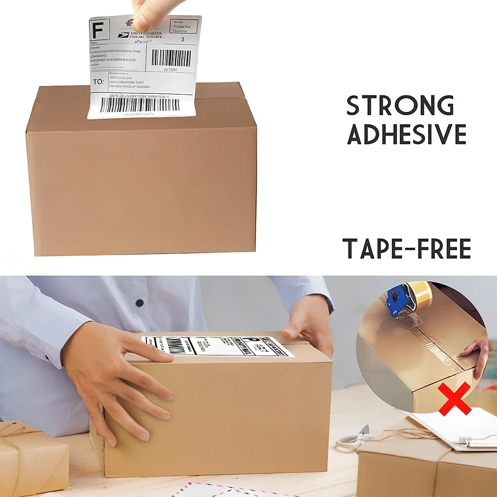 4x6inch Thermal Printer Papers 100x150mm White Labels Sticker For Shipping Labels DHL UPS Express LOGO Barcode For P50/D100/D200