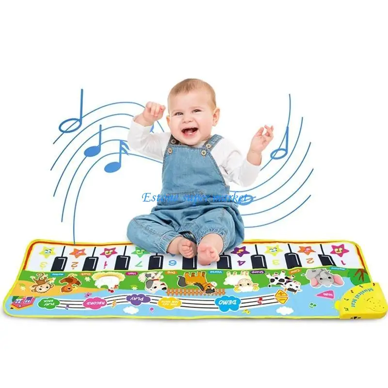 090B لعبة الموسيقى التفاعلية لوحة المفاتيح لعبة تطوير حسية للأطفال مع صوت الحيوان
