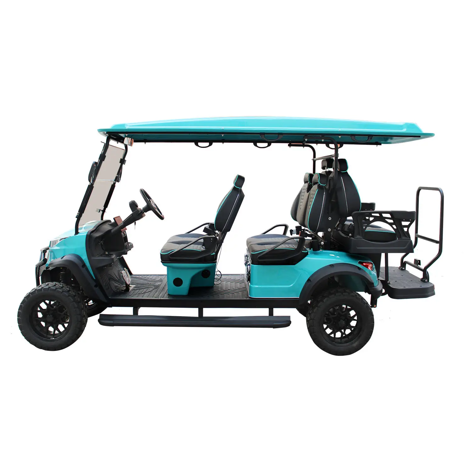 MMC Brand stock 6 seater folding windshield 72V lithium battery electric golf cart rough terrain 6 seats off road golf cart