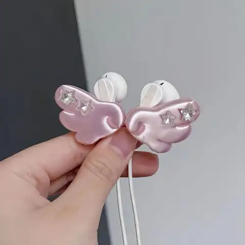 3D Printed Star Wings Mini Wing Shape Earphone Decoration For Wired Headphones DIY Accessories Earbud Ornaments