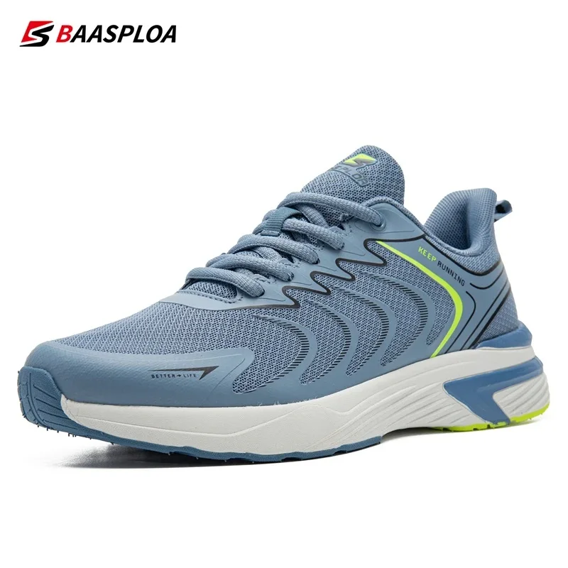 Baasploa Men's Walking Shoes 2024 Summer Outdoor Mountain Training Sneakers Male Casual Lightweight Mesh Breathable Shoes