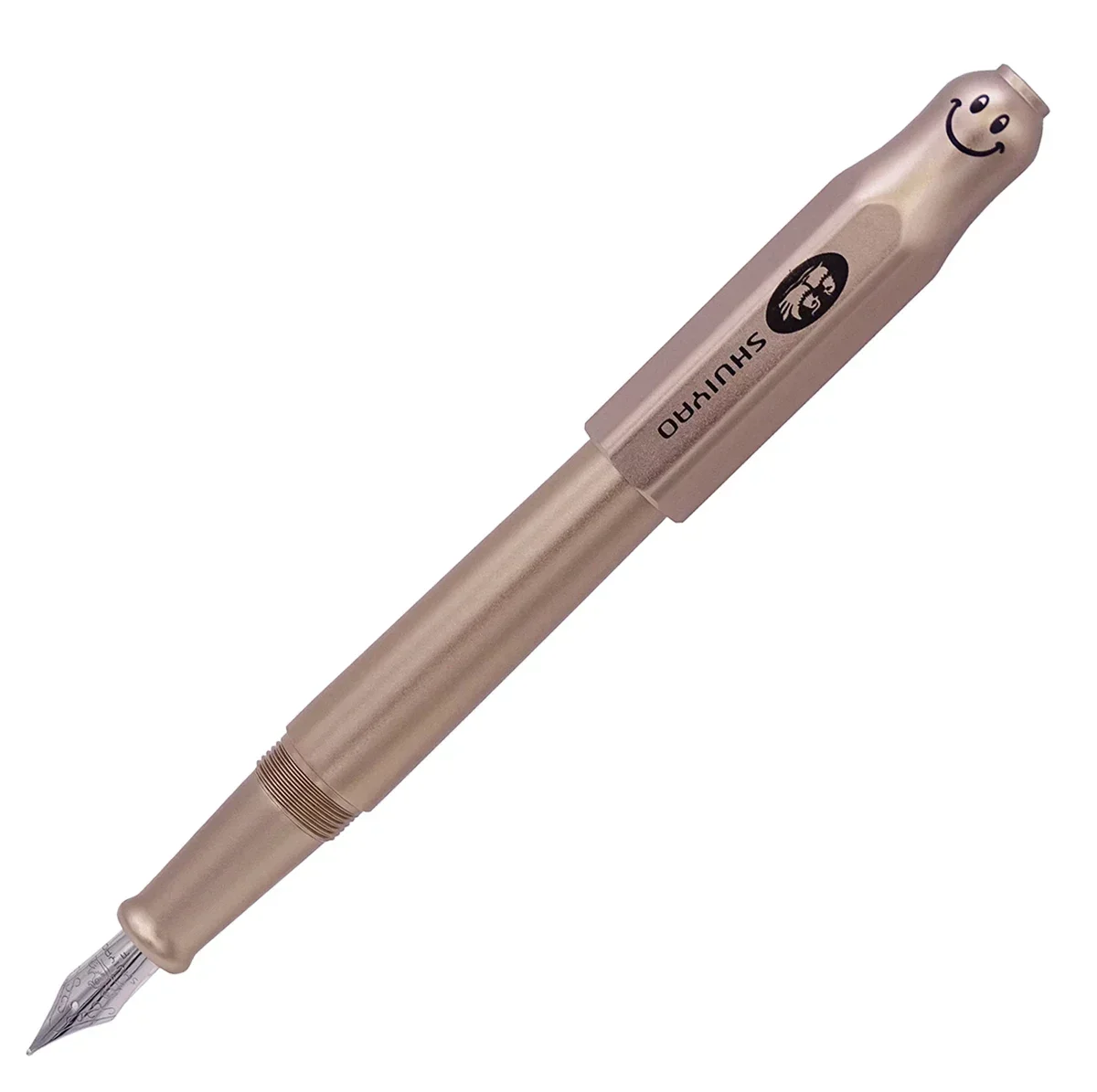

New Full Aluminum Alloy Metal Smile Face Fountain Pen SY Cute Lovely Gray Fashion Writing Gift Pen Smooth Iridium 0.38/0.5mm