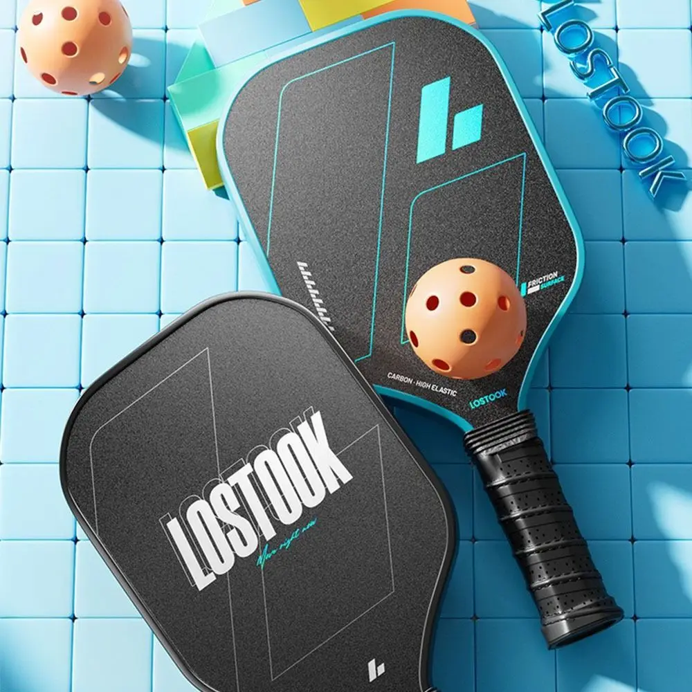 Glass Fibre Face Pickleball Paddle Non Slip Grip Lightweight Pickleball Racquet Ribbed Handle Pickleball Training Equipment
