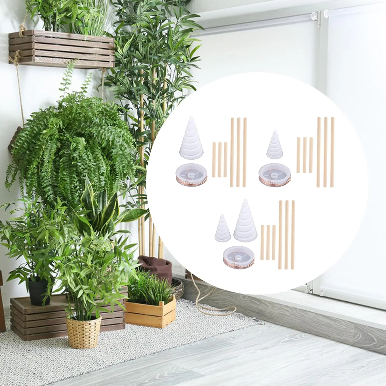 Coil Winding Jig, Gardening Copper Wire Antenna Jig with 1.5M Copper Wire for Copper, Gardening Antenna Making, Gardening