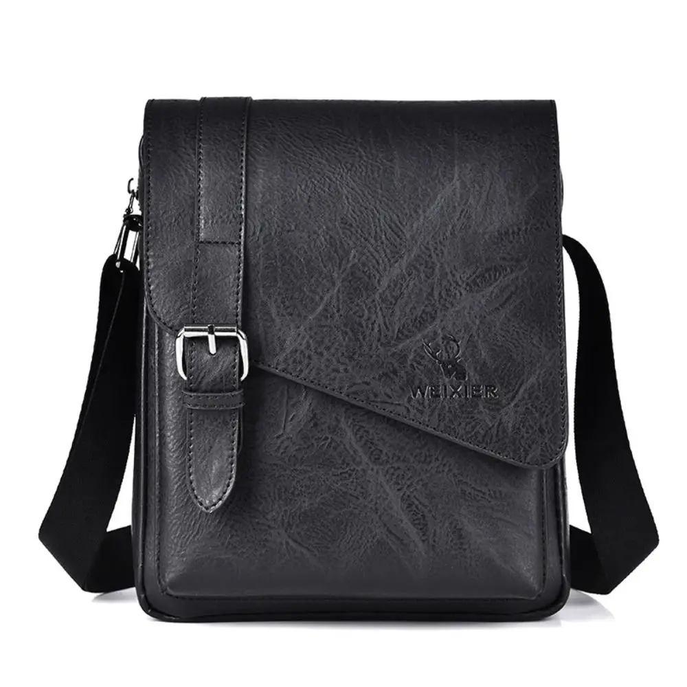 

PU Leather Men's Messenger Bag Retro Style Adjustable Strap Shoulder Bag Versatile Vintage Handbag for Work & Travel