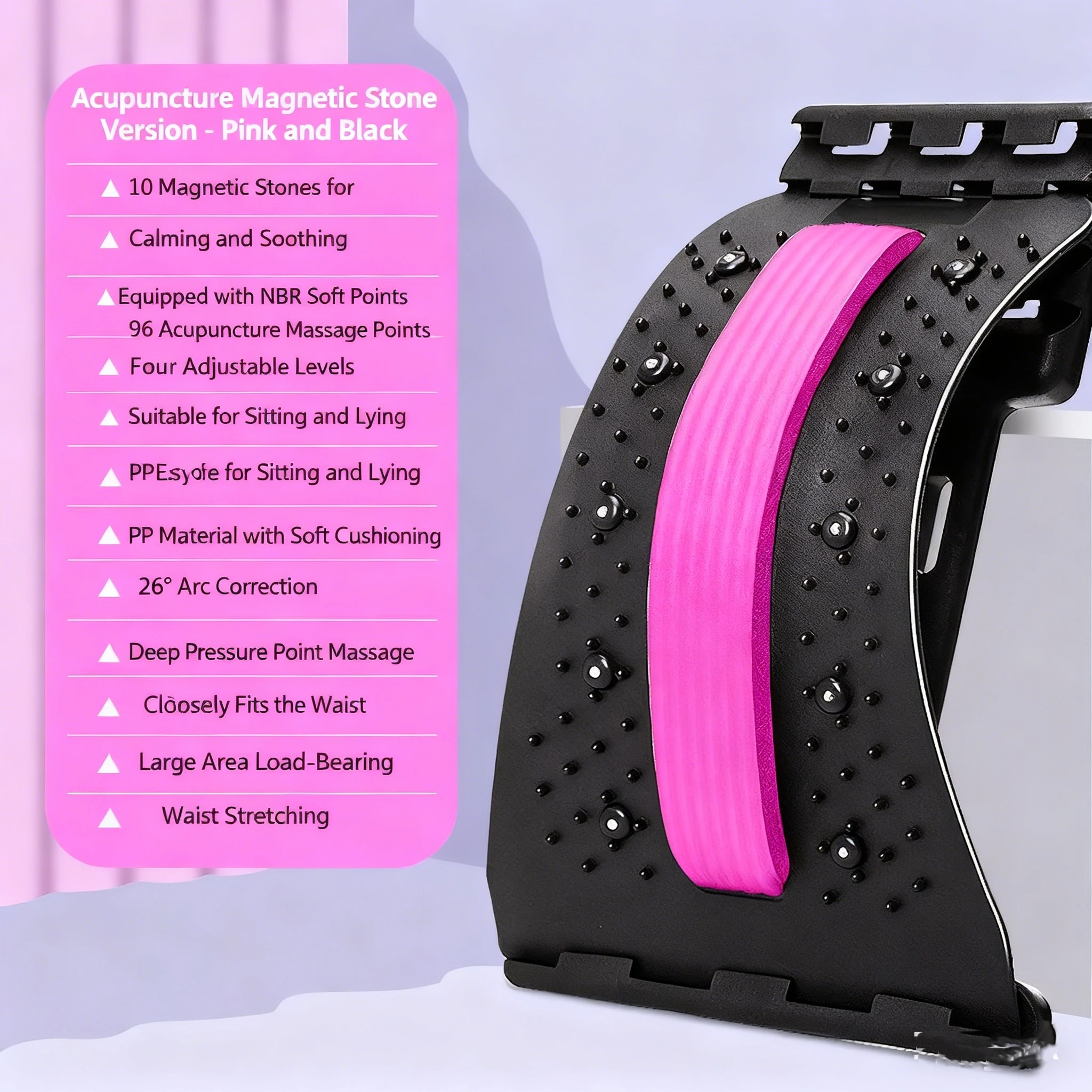 Lumbar Support Back Massager Vertebral Relaxer Lower Traction Stretcher for Spine Pain Relief Corrects Waist Relaxation view 6