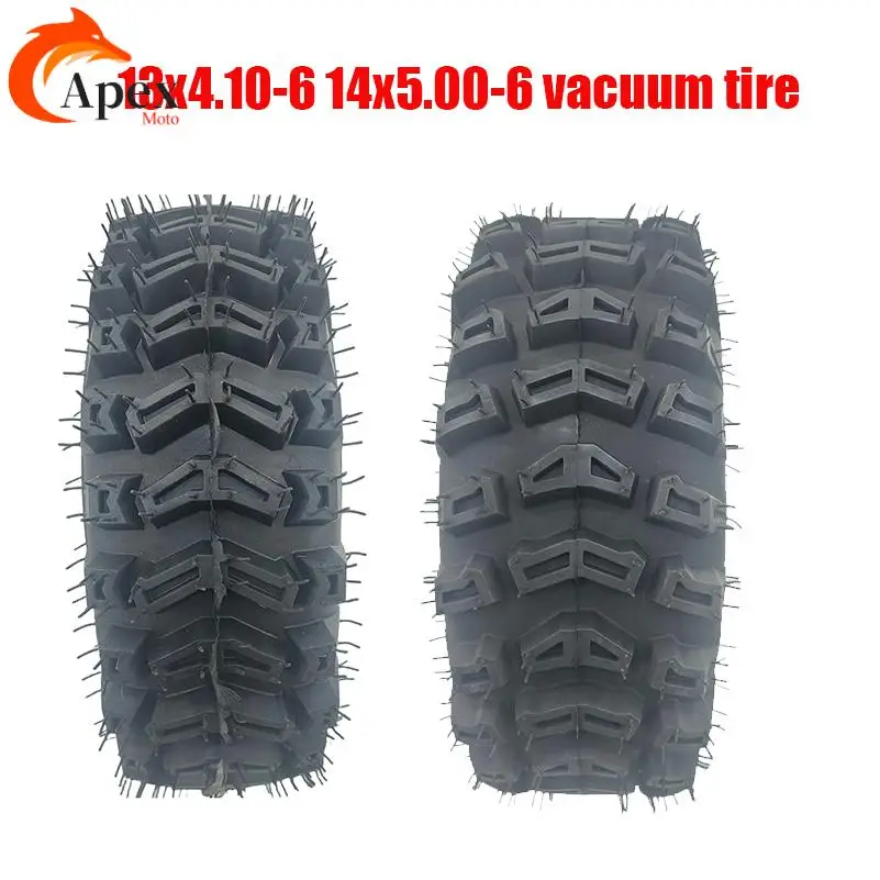 NewFront and rear 13x4.10-6 14x5.00-6 vacuum tires for ATV four-wheel off-road go kart tricycle four-wheel tire replacement