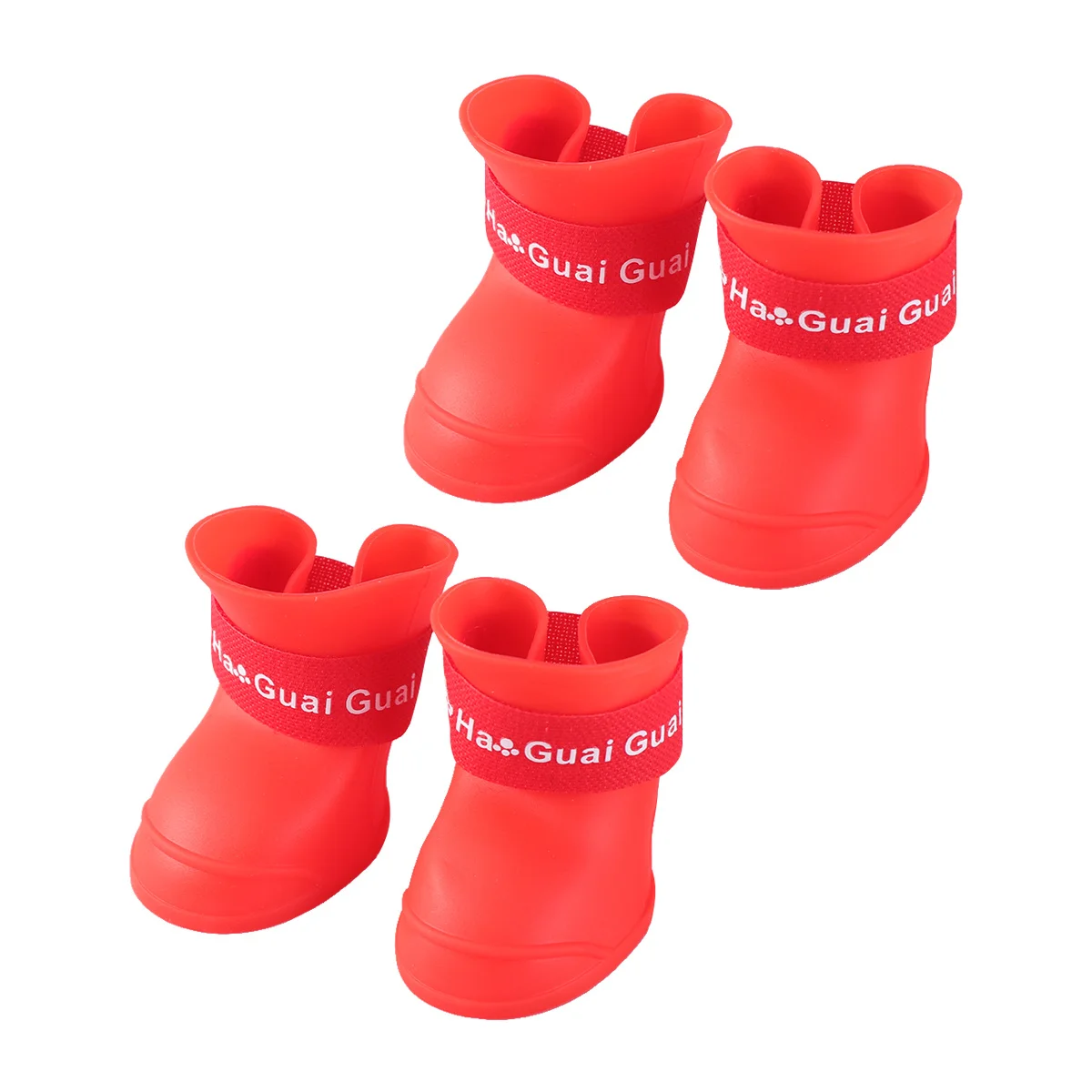 

Pair Pet Dog Rain Shoes Candy Color Waterproof Rubber Boots Size Put on Walk Wet Mud Deck Beach Pet Rain Boot