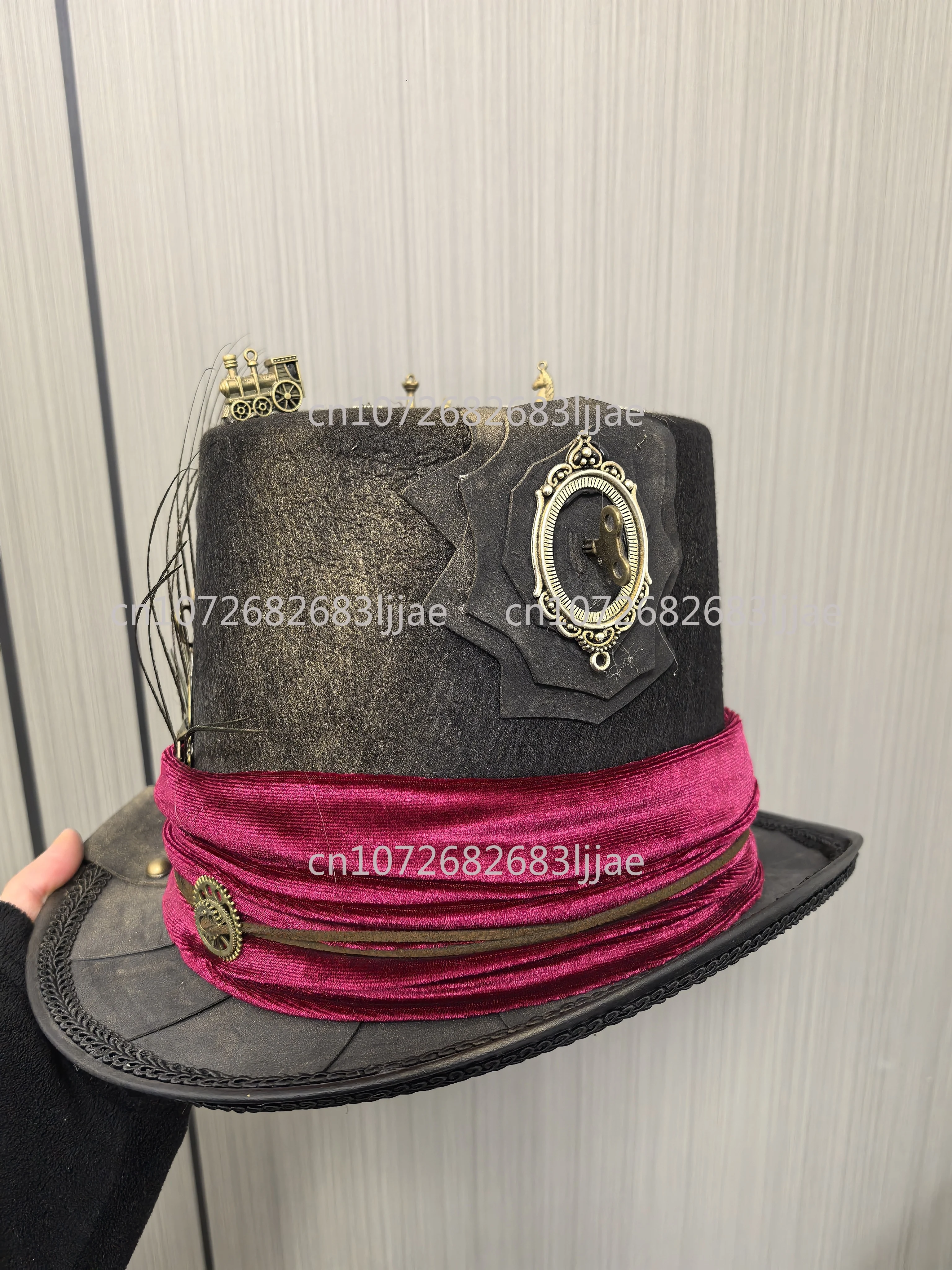 halloween-cosplay-clothing-accessories-headwear-retro-steampunk-pirate-circus-the-mad-hatter-stage-magic-top-hat