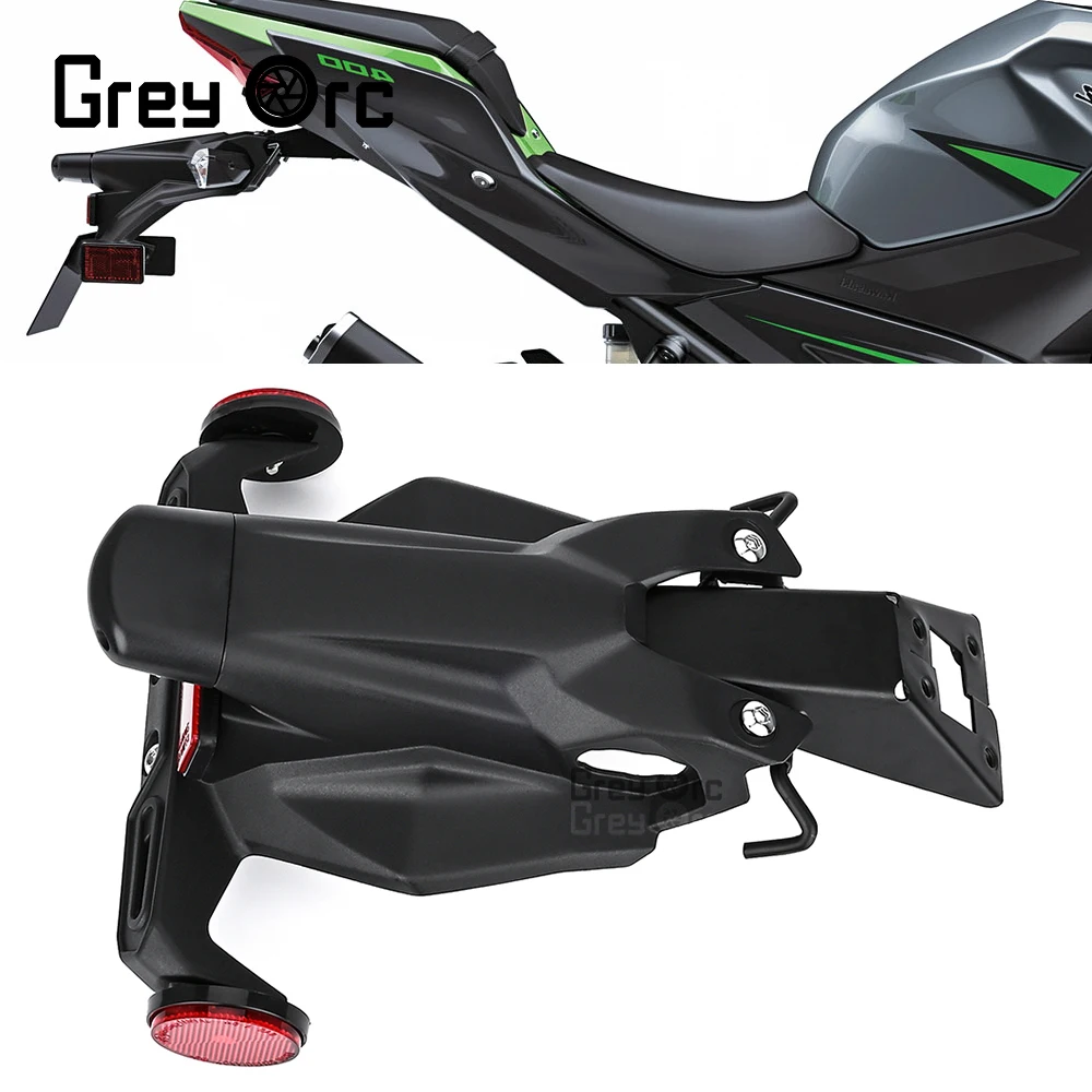 

Ninja 400 R Rear Fender For Kawasaki Z400 Ninja400 2018-2023 Accessories Motorcycle License Plate With LED Turn Light Holder