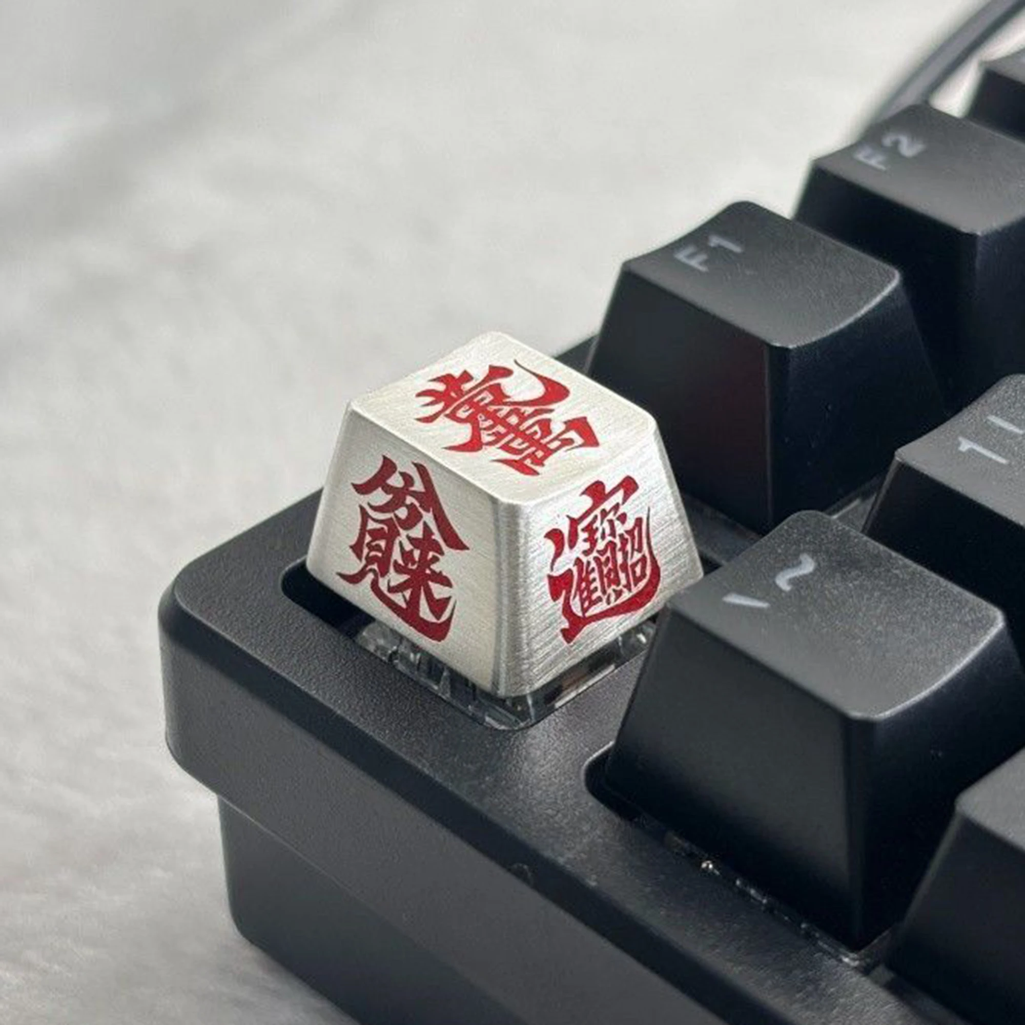 

1pcs Chinese Ancient Style Lucky Sayings Personalized Esc Key Keycaps Cool Novel Creative Metal Keycap for Mechanical Keyboard