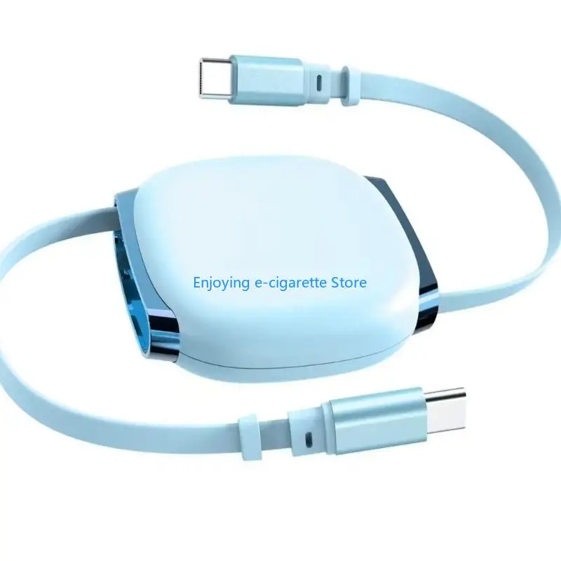 USB Type C Flat Charging Cable 240W with Pull-Out Case for Commute Y4QF