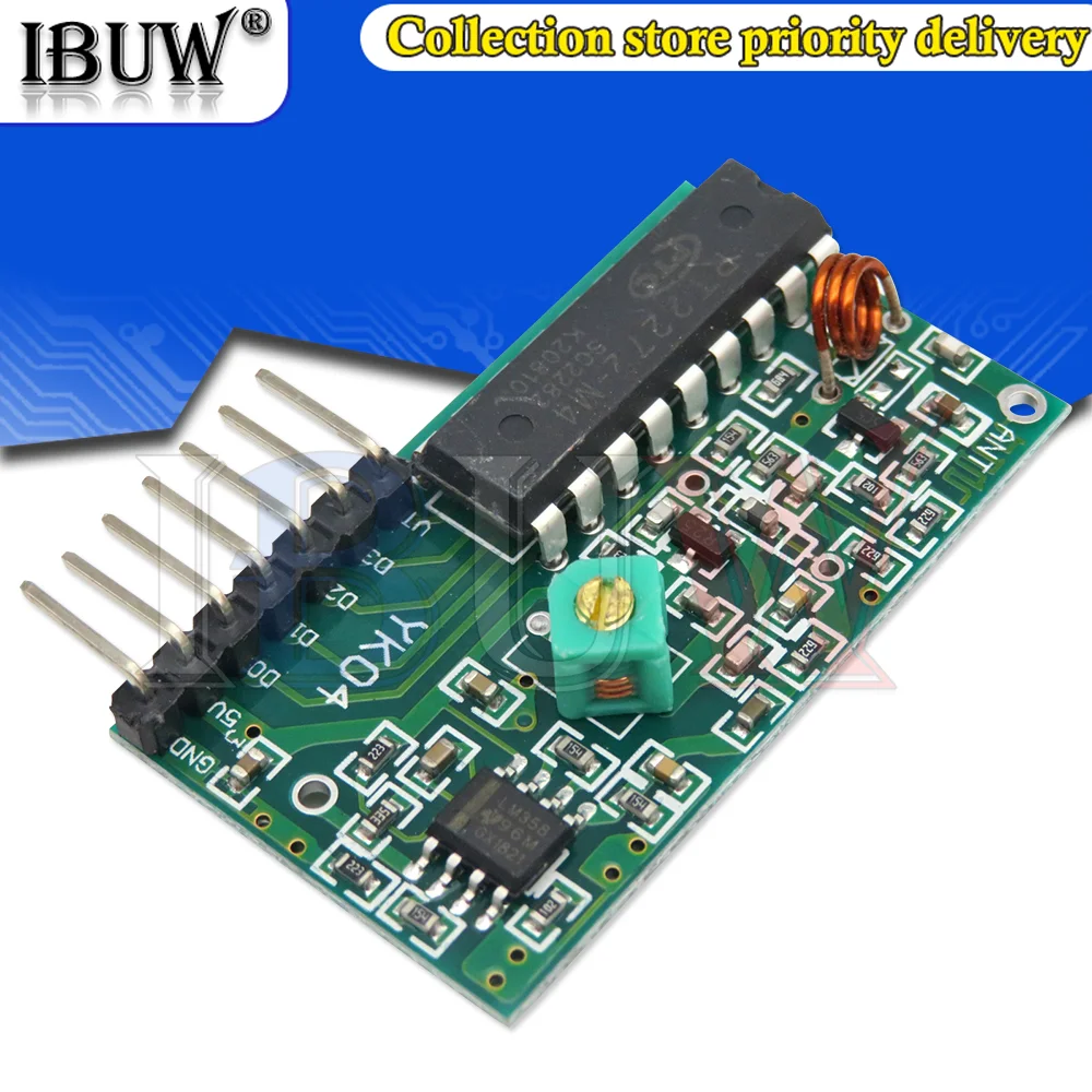 IC 2262/2272 4 Channel 315Mhz Key Wireless Remote Control Kits Receiver module For arduino