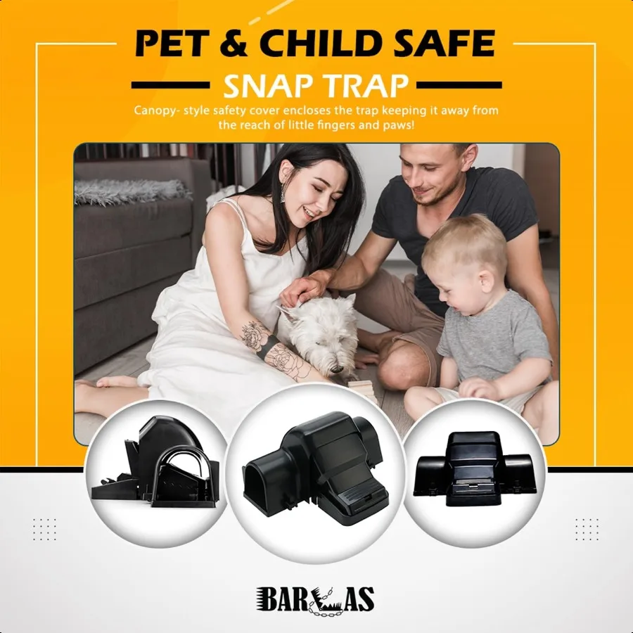 Tunneled Safe Pest Control Rat Trap Humane Dual Entry Traps for Rats and Mice Rat Snap Traps with Safe Pedal Design Outdoor Rod