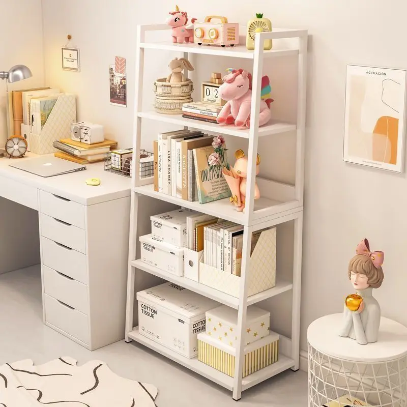 

Bookshelf shelf floor-to-ceiling new Nordic home simple multi-layer display bookcase storage grocery rack trapezoidal shelf