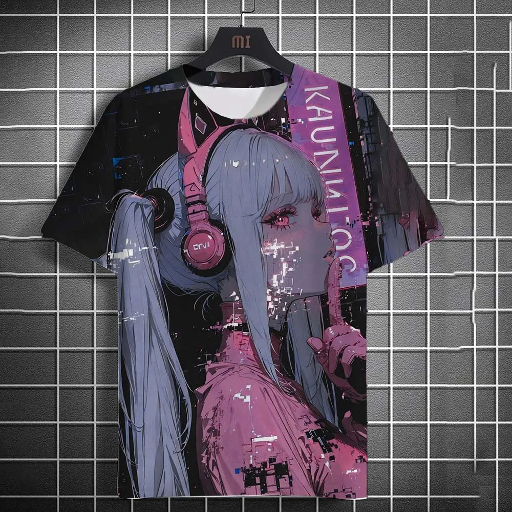 Men's T-shirt Cartoon Sexy Samurai Tattoo Women Graphic T-shirts Summer Casual Harajuku Streetwear 3D Printed Hip Hop Unisex Top