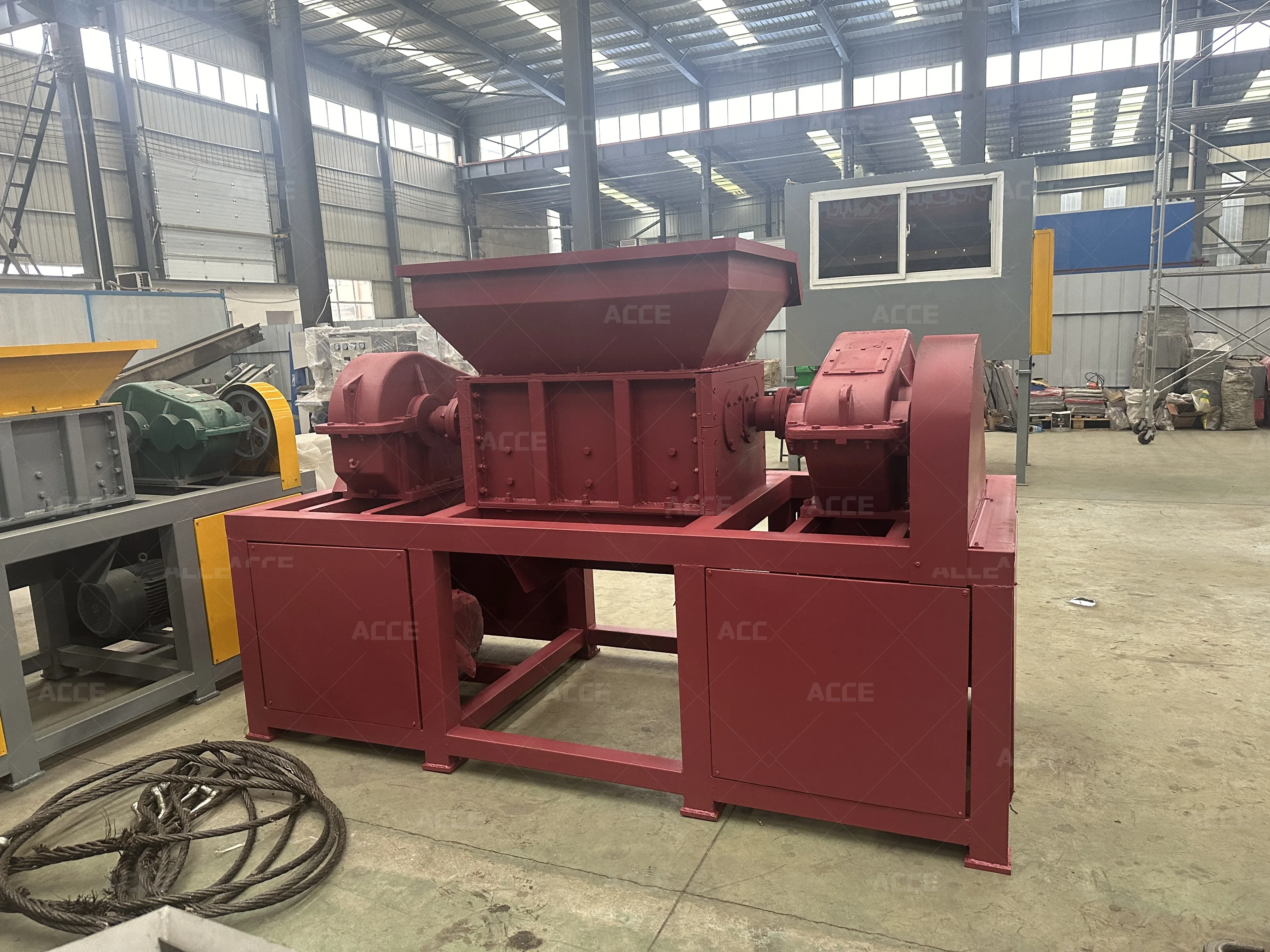 Ali Hot Sales Canada Market Metal Shredder Cardboard Shredder Machine Double Shaft Shredder Machine
