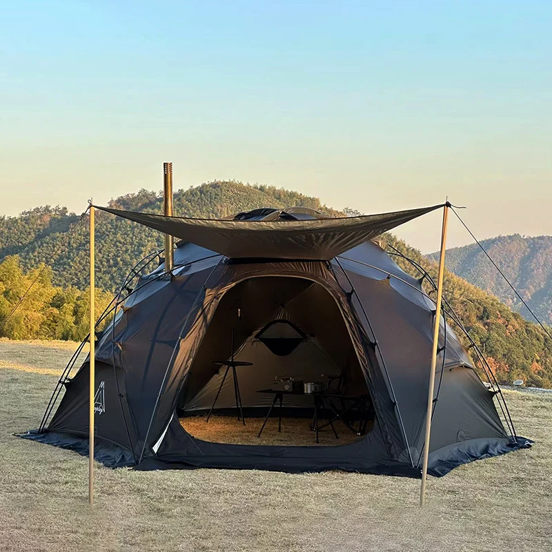 Hiking Camping Tents 185 Solid Color Outdoor Waterproof Hemisphere Dome Tent Family Ball Car Rear Spherical Shelter Tent