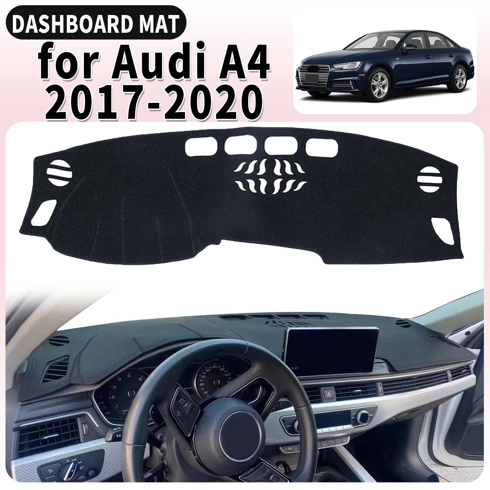 

fit for Audi A4 2020-2017 B9 Avant S4 RS4 Dashmat Dashboard Cover Pad DashMat Sunshade Accessories Protective Carpet Car Leather