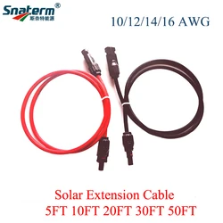 1M 2M 3M 5M 8m 9m 10m  Solar PV CONNECTOR WIRE Cable 2.5mm2 4mm2 6mm2 with connector Tinned-Copper Conductor 10 12 14 16AWG