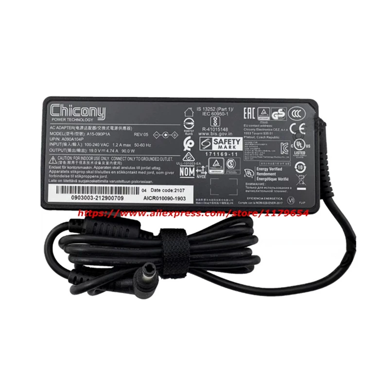 Oryginalny zasilacz Chicony 19V 4.74A 90W 5.5x2.5mm A10-090P3A A16-090P1A A17-090P1A do laptopa