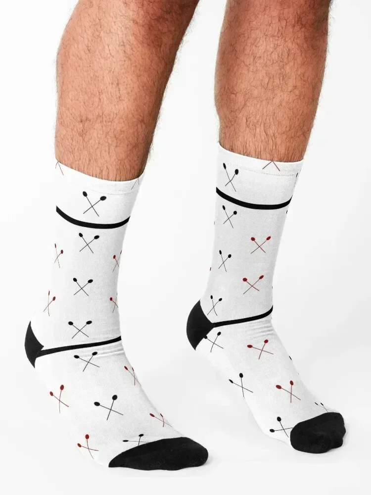 Mallet Percussion Pattern Socks floor christmas gifts hockey set Socks Women's Men's