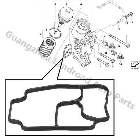 11421719855 Engine Oil Filter Housing Gasket For BMW E36 E46 E34 E39 E60 E61 E38 E65 E66 X3 E83 X5 E53 Z3 Z4 E85 E86 M52 M54