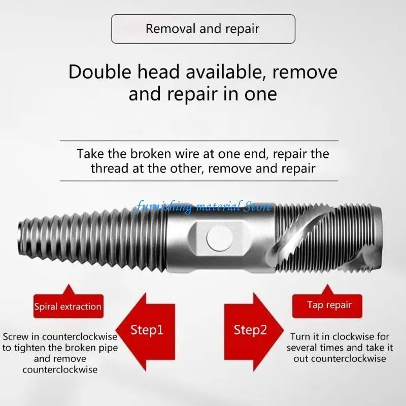 Y5GD 2Pcs Damaged Screw Extractor Double Headed Screw Extractor Drill Bit Set