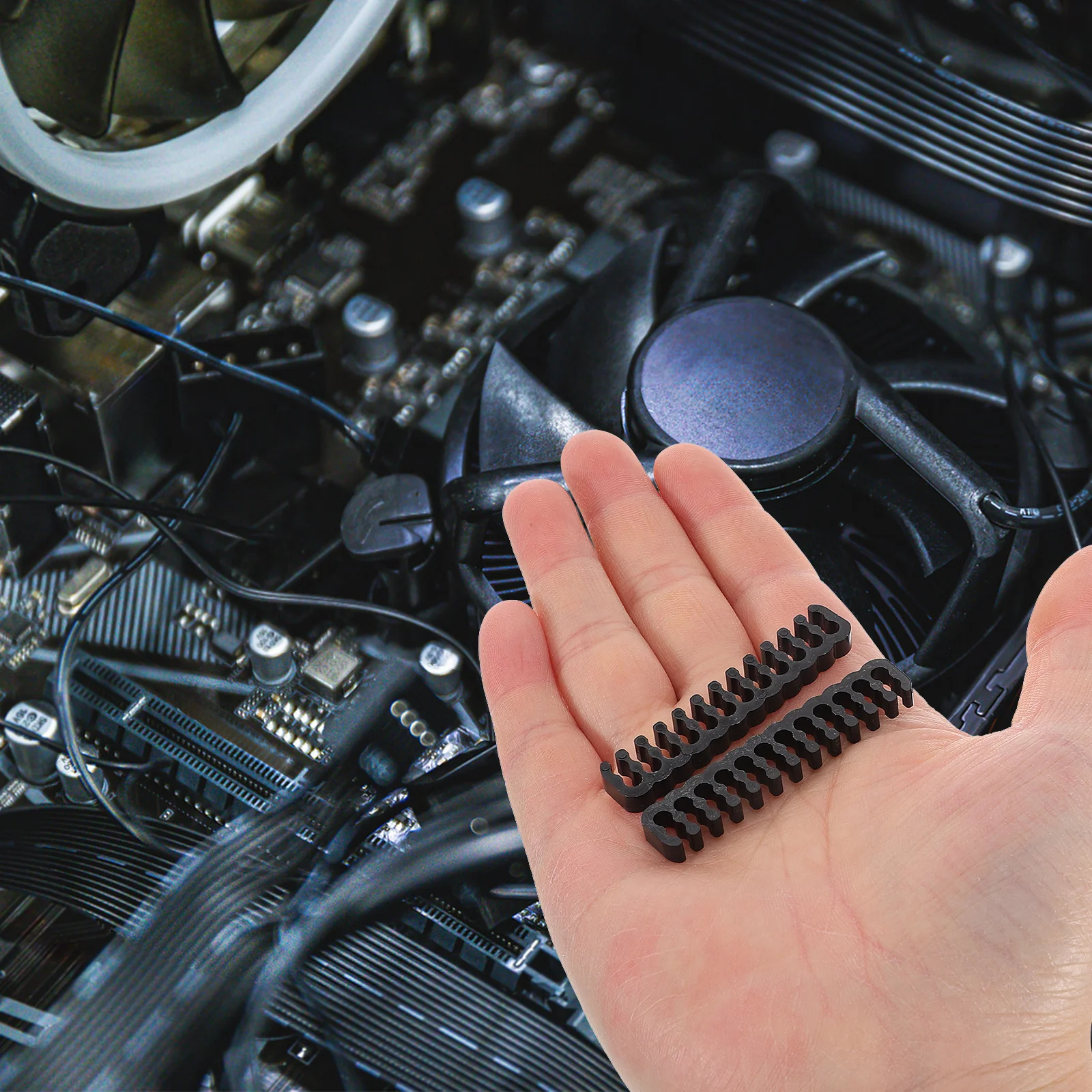 

24Pcs Computer Kit Pc Cable Management Organizer Power Cord Comb Wire Organizer Tools for Desktop Kit