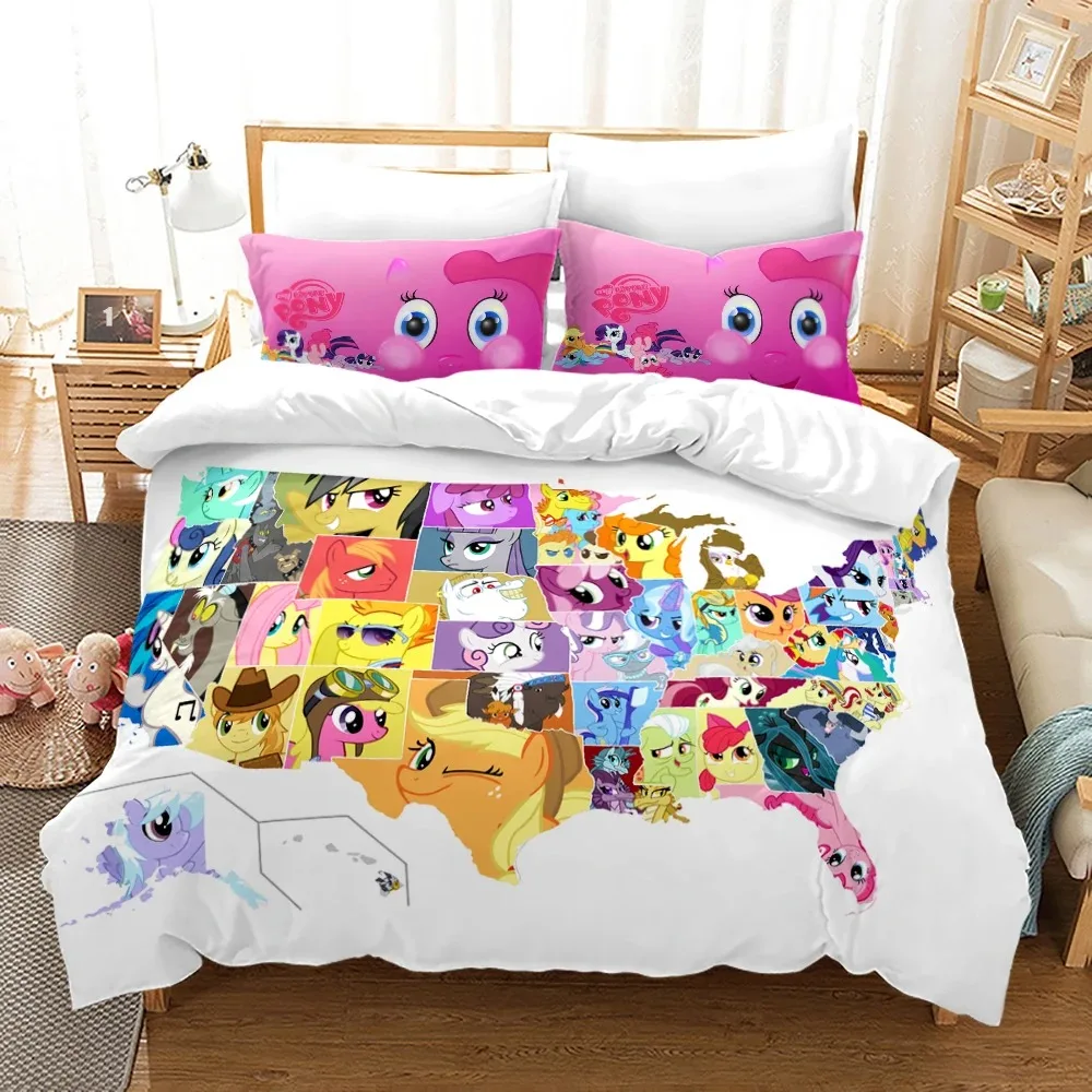 My Little Pony Duvet Cover Set,Bedding for Adult Kids Bed Set,Game Quilt Cover,Comforter Cover Bedding Set