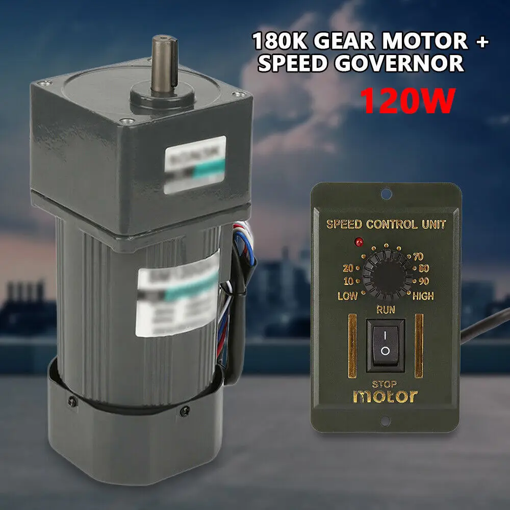 Getriebemotor, Elektromotor, einstellbarer AC-Getriebemotor mit Drehzahlregler, 220 V, 120 W,