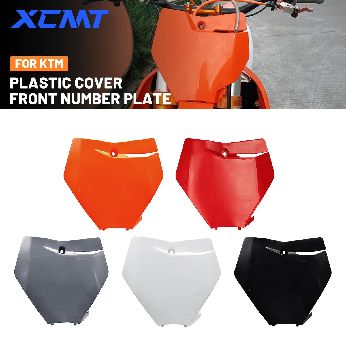 

Motorcycle Front Number Plate Plastic Cover For KTM EXC EXC-F SX SX-F XC XC-F XC-W XCF-W 125-500 2016-2023 Motocross Accessories