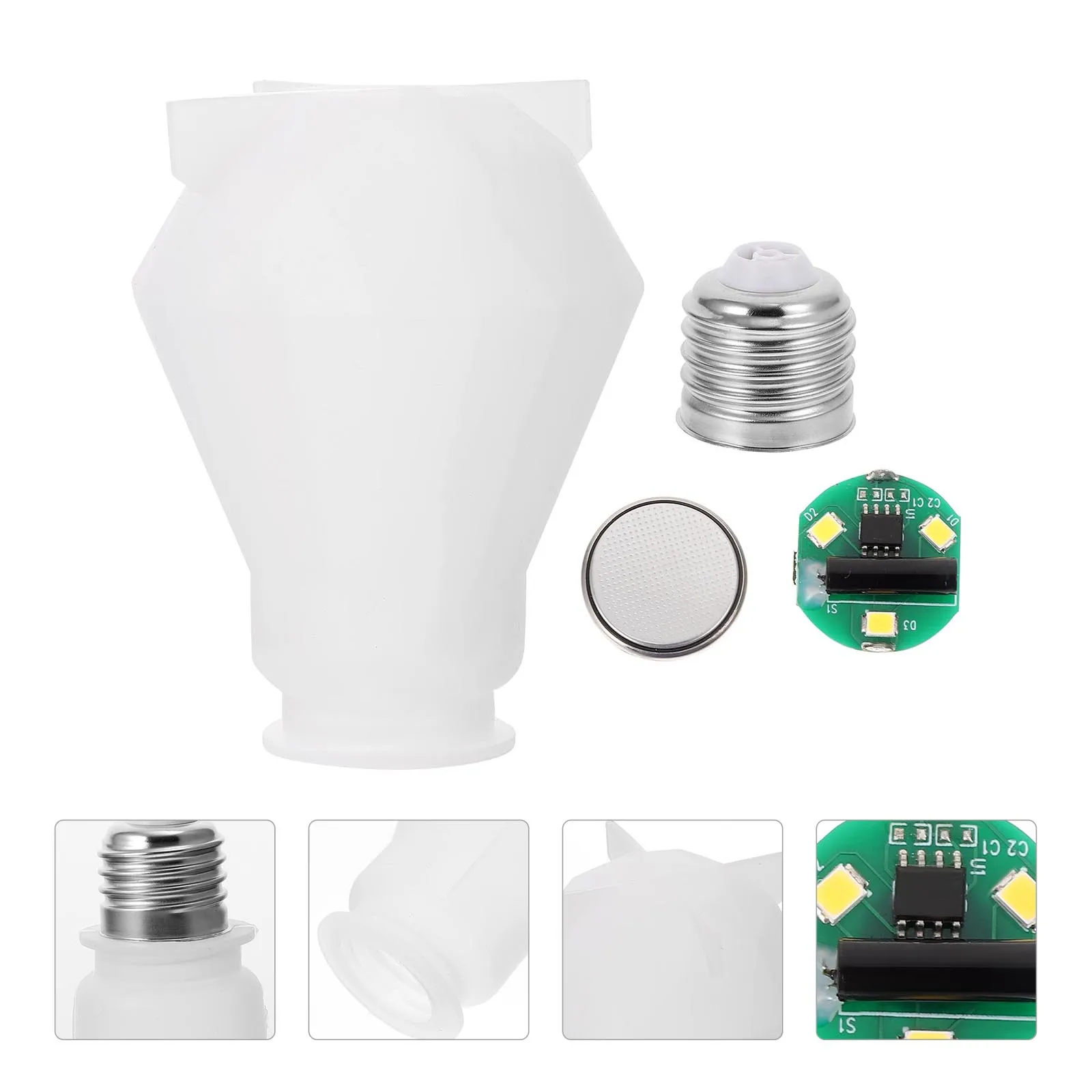 

1 set 1 Set Silicone Light Bulb Mold For Diy Resin Craft Epoxy Making Supply Lamp Bulb Molds Jewelry Accessories Handmade