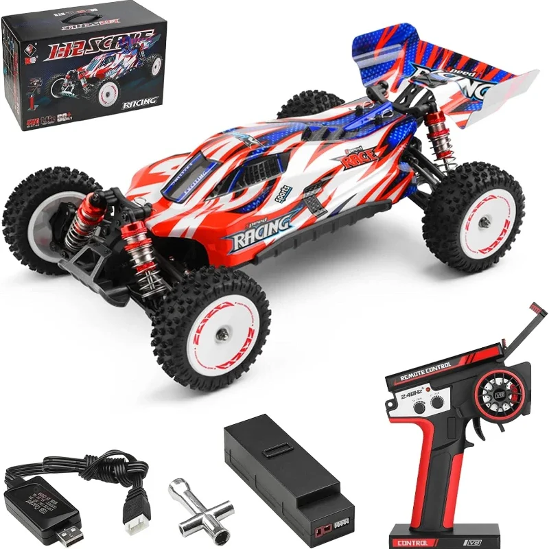 1/12 Fast RC Cars WLtoys 124008 2000mah 4x4 3s Brushless RC Buggy Cars with Independent ESC RC Car Truck Remote Control Cars