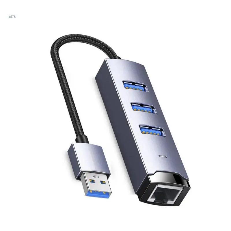 

USB-концентратор быстрой передачи данных, адаптер USB C к Ethernet 1000 Мбит/с для прямой поставки окон