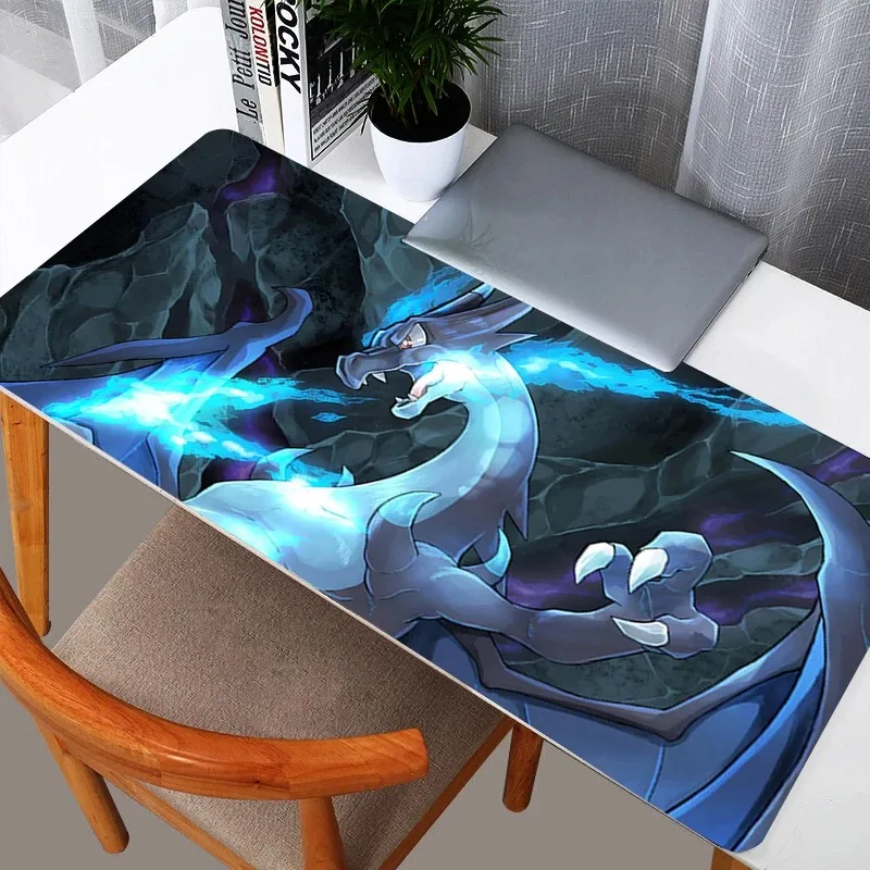 Mouse Pad Pokemon Mega Charizard X Durable Anime Gamer Computer Mousepad Gaming Accessories Tablet Varmilo Keyboard Mausepad