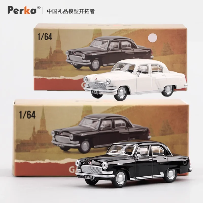Perka 1:64 Масштаб M21 GAZ-21 Волга Легкосплав Модель автомобиля Орнамент Сувенир Дисплей Коллекция Хобби Подарок