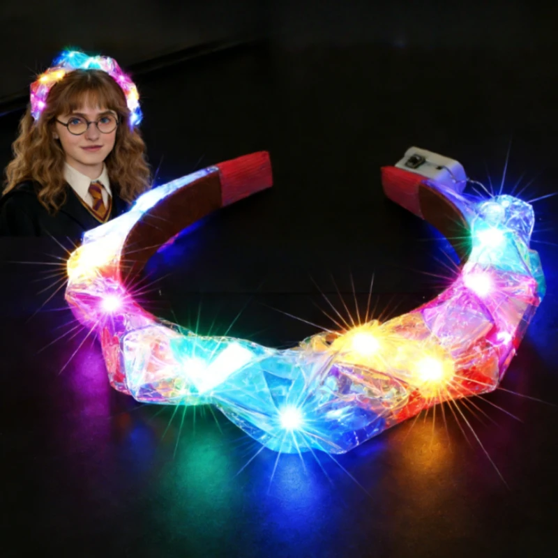 

2/3PCS Light Up Crown LED Headband Flashing Headpiece for Mardi Gras Rave Birthday Party Halloween Costume Hair Accessories