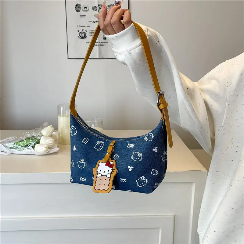

Kawaii Hello Kitty Shoulder Bags Sanrio Cartoon Leisure Handbag Crossbody Bag Cute Sweet Portable Coin Purse Anime Girl Gift