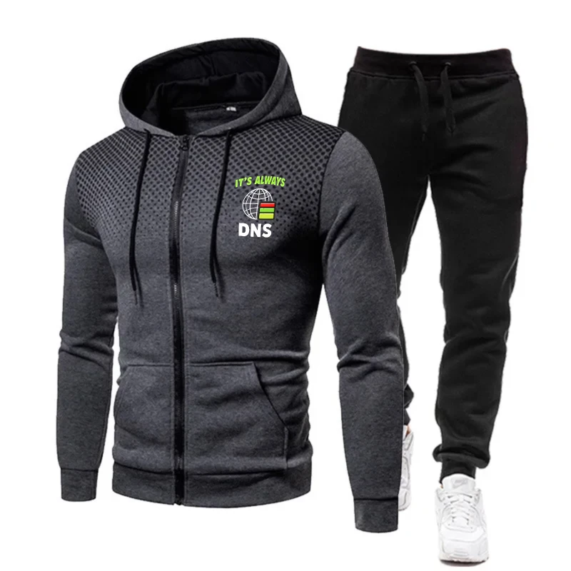 

Men's Jacket Set Black Red Gradient DNS Printed Hoodie Zipper Sweatshirt for Gym Outdoor Sports Training Fitness Wear