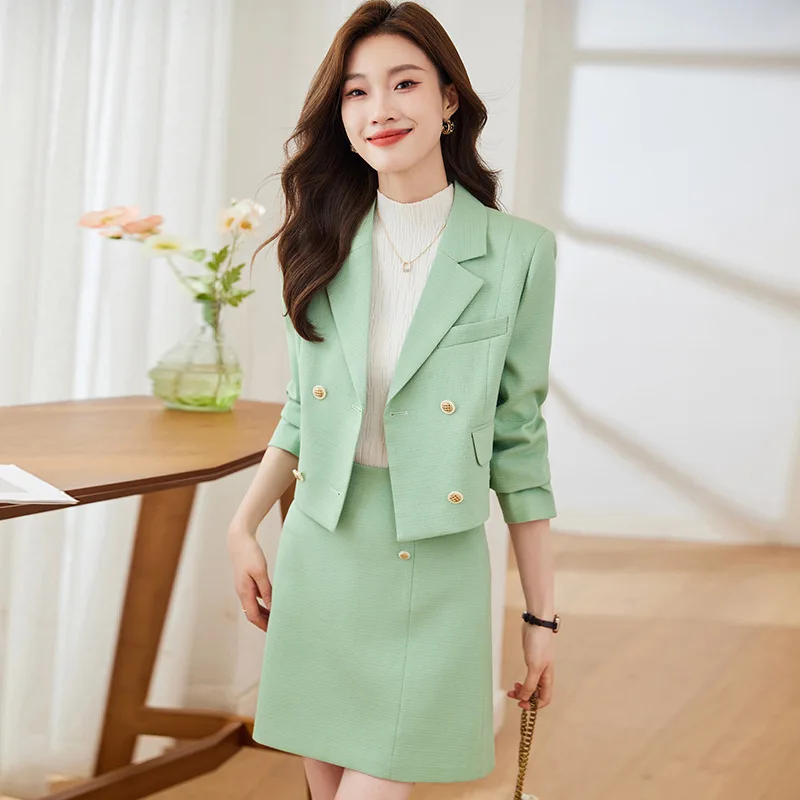 

Pink Short Style Suit Coat Female 2023 Autumn New High Sense Professional Casual Fashion Set Female