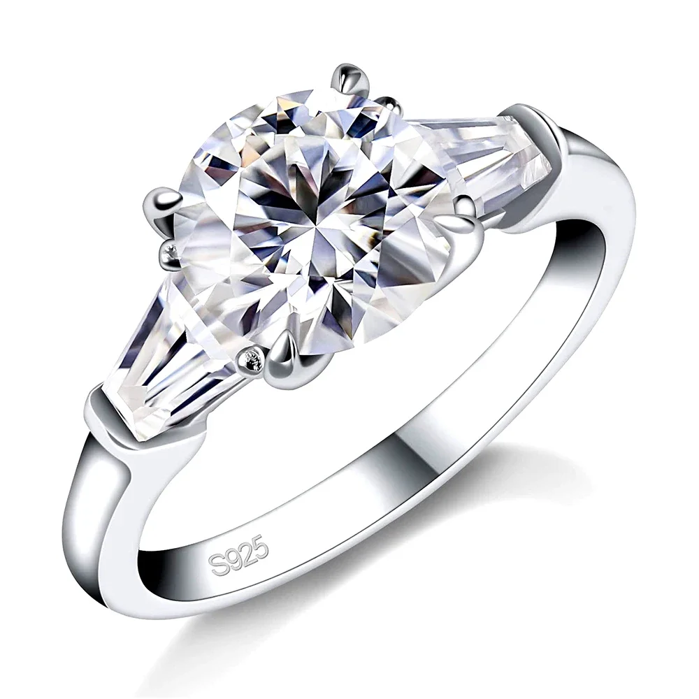 

PT950 FIRERING 100% Shining Moissanite Ring 1-2ct with Certificate Passed Diamond Test Rings Women Wedding Jewelry Gift