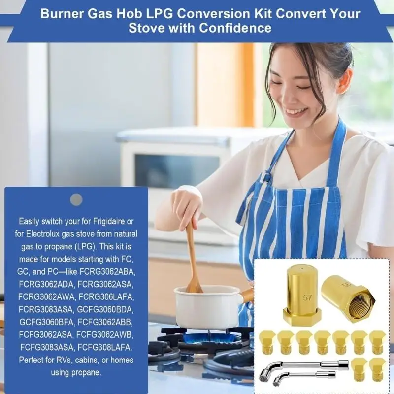 D0AB Propane Conversion For Gas Featuring Numbered Brass Nozzles