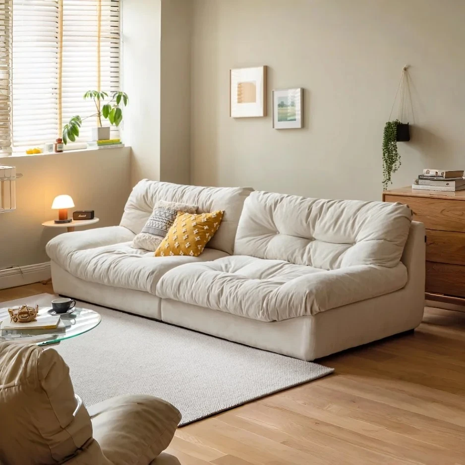#Fashionable and modern new fabric sofa, lightweight and simple design, comfortable seat, suitable for small living rooms