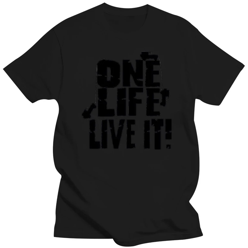 Mens T Shirts Fashion brand clothing Tee shirt homme One Life. Live It. Landrover. Premium make T-shirt Round Neck Teenage