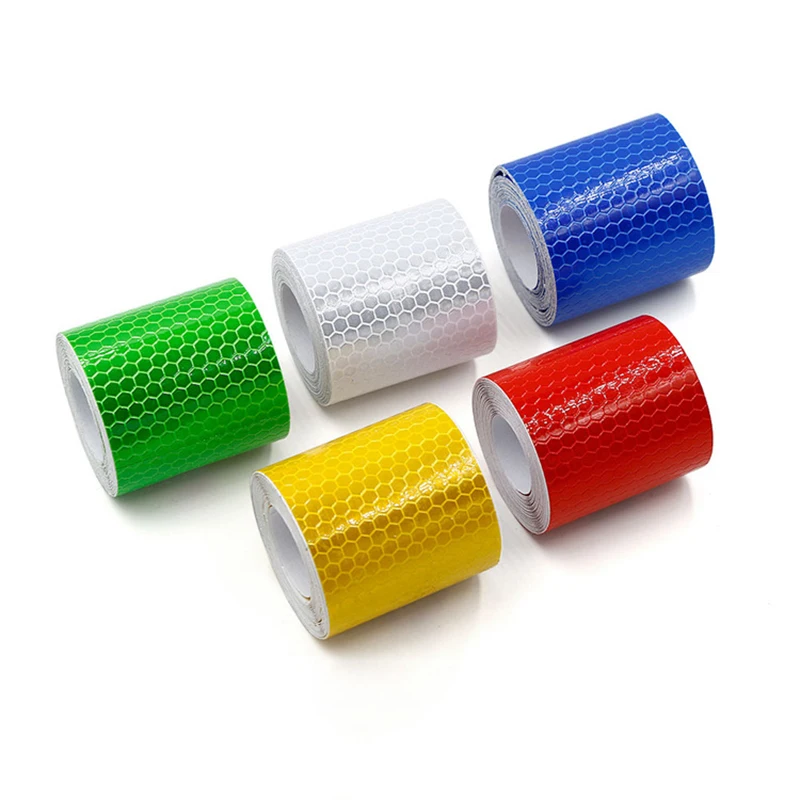 5cm*100cm Car Reflective Tape Safety Warning Car Decoration Sticker Reflector Protective Tape Strip Film Auto Motorcycle Sticker